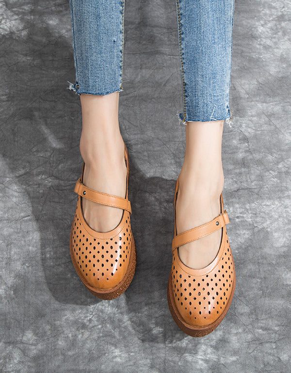 Sommer Leather Platform Søte Sandaler