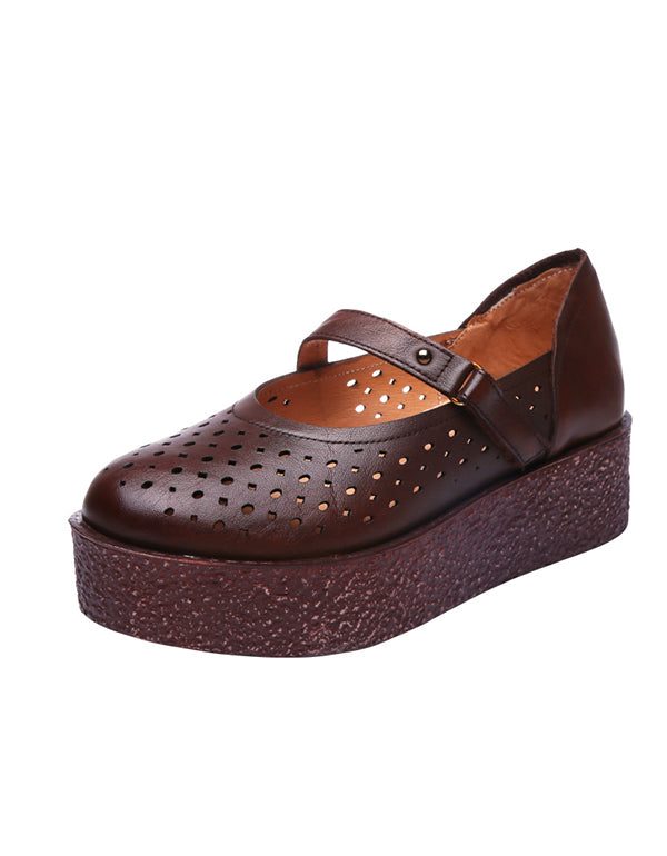 Sommer Leather Platform Søte Sandaler