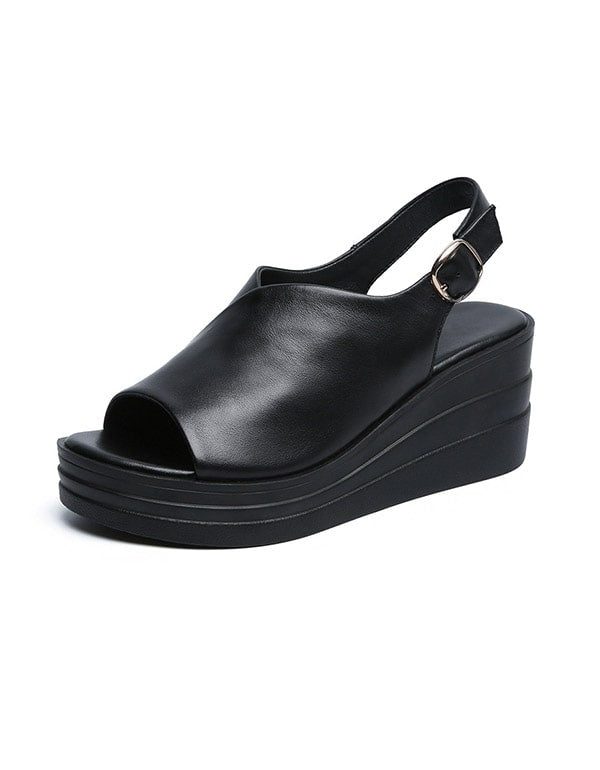 Sommer Slingback Wedge Sandaler For Kvinner