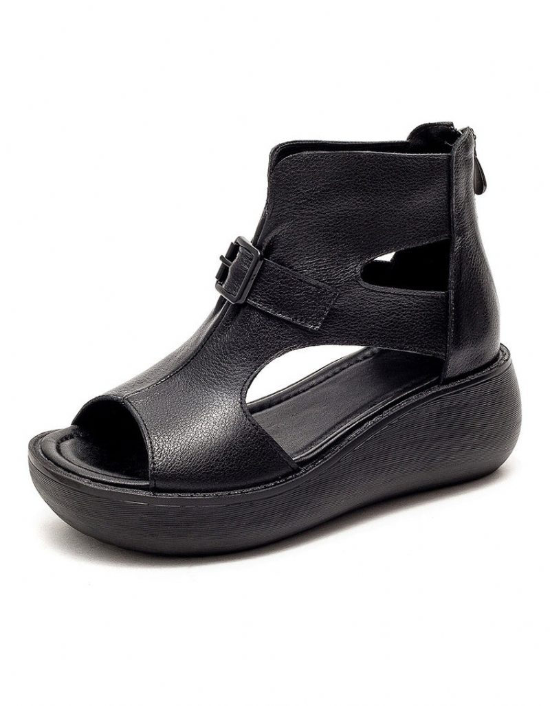 Summer Cut-out Fish Toe Wedge Sandaler