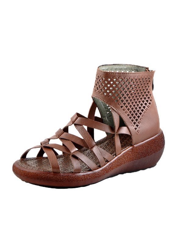 Summer Open Toe Cross Strap Platform Sandaler