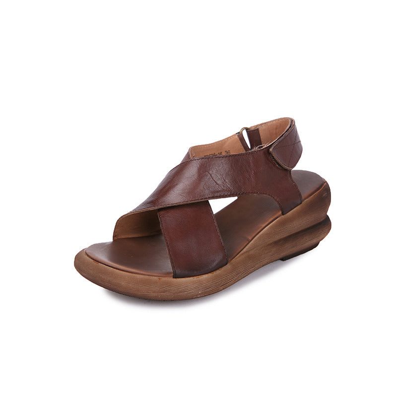 Summer Wedge Cross Strap Sandaler