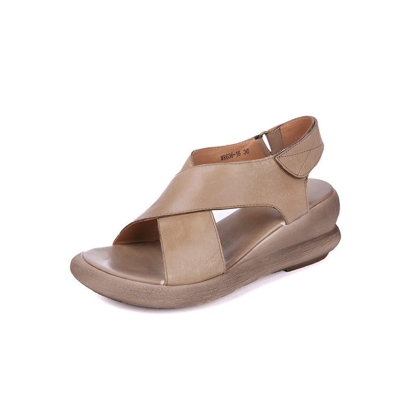 Summer Wedge Cross Strap Sandaler