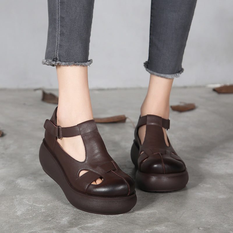 Summer Wedge Dame Retro Sandaler