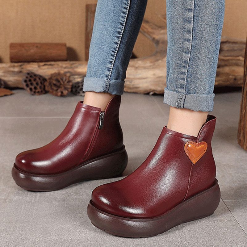 Dame Vanntett Platform Retro Boots 34-44 | Gave Sko