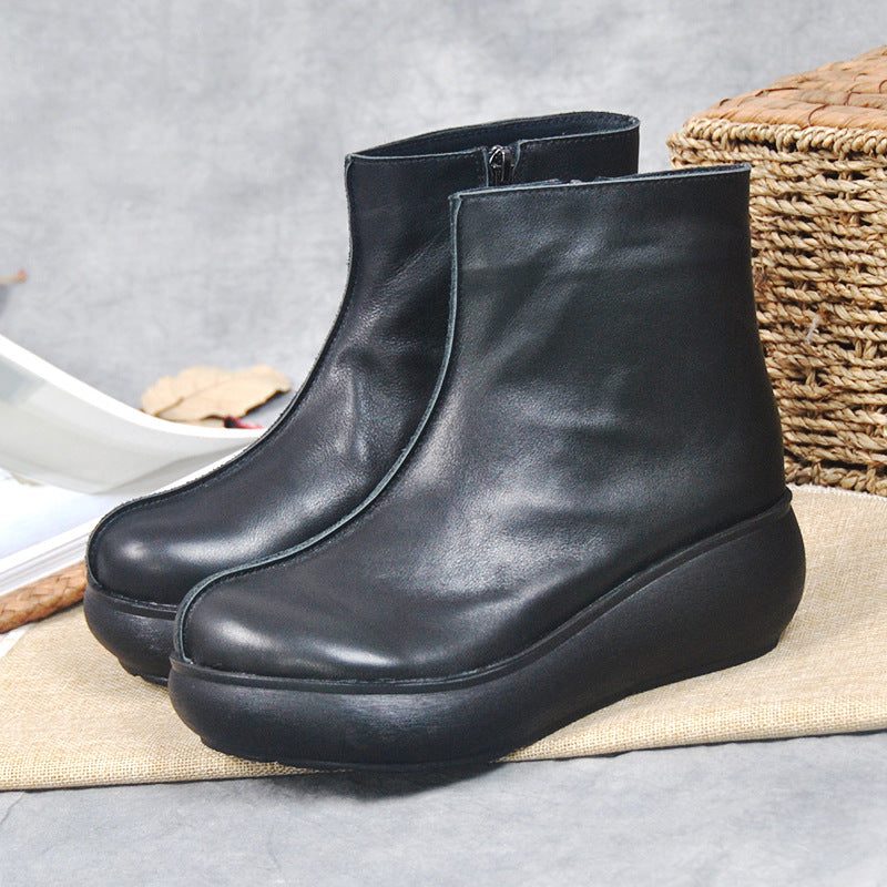 Wedge Retro Short Boots For Kvinner | Gave Sko