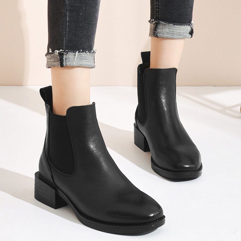 Autumn Winter Leather Retro Chelsea Boots | Gave Sko