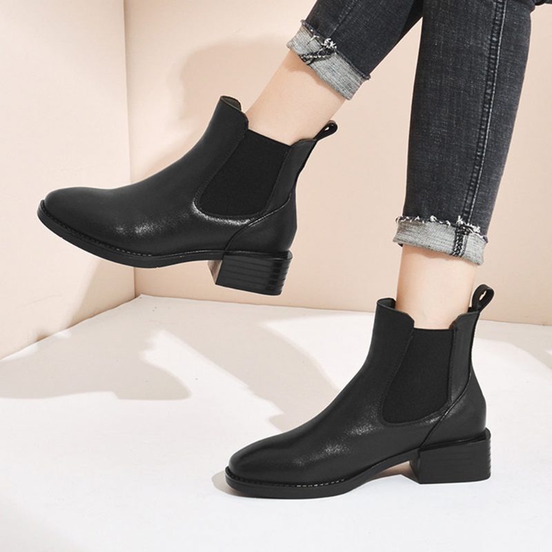 Autumn Winter Leather Retro Chelsea Boots | Gave Sko