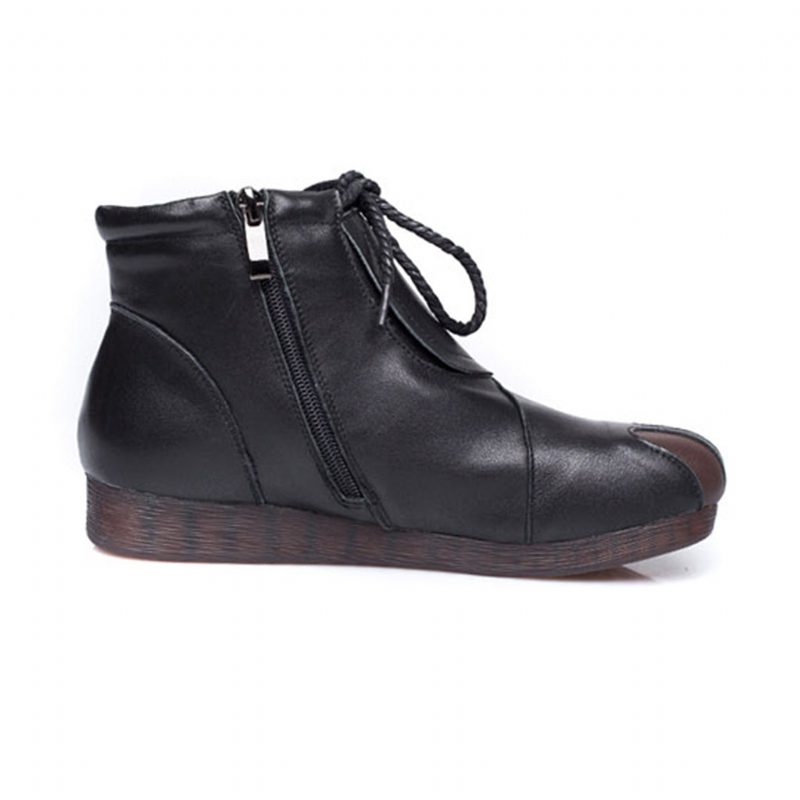 Autumn Winter Leather Vintage Short Boots | Gave Sko