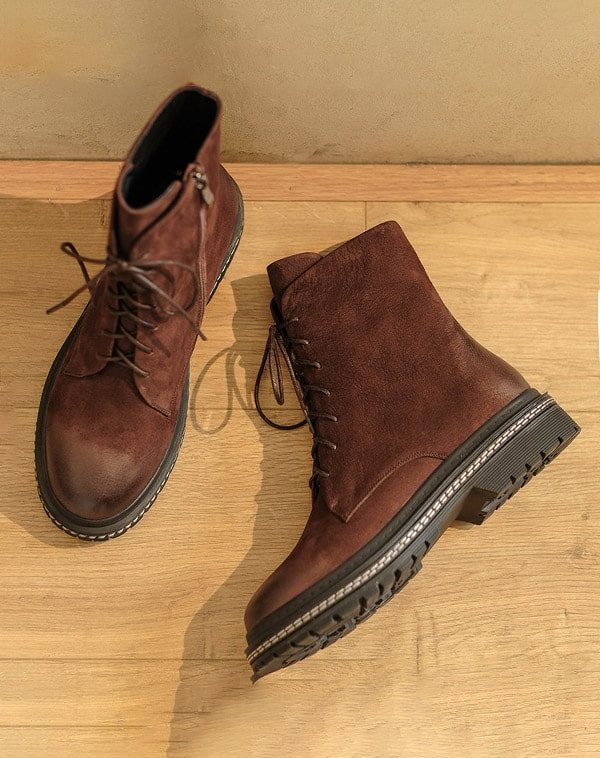 Høst Vinter Vintage Komfortable Velvet Short Boots