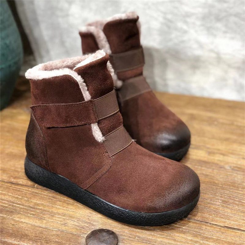 Winter Warm Leather Short Boots For Kvinner | Gave Sko