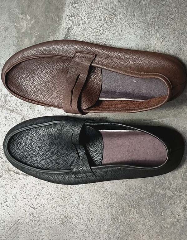 Håndlagde Retro Soft Leather Loafers For Menn