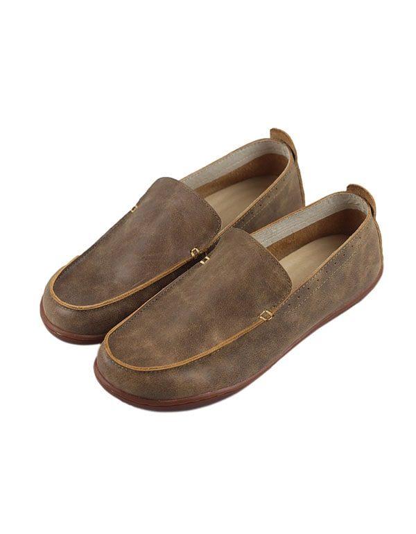 Kuskinn Håndlagde Retro Skinn Loafers