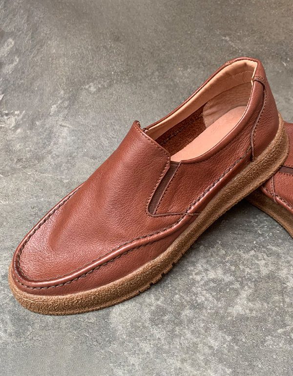 Retro Leather Komfortable Loafers For Menn