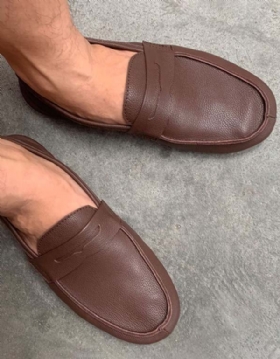 Håndlagde Retro Soft Leather Loafers For Menn