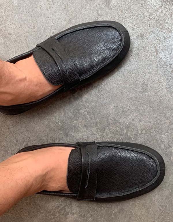 Håndlagde Retro Soft Leather Loafers For Menn