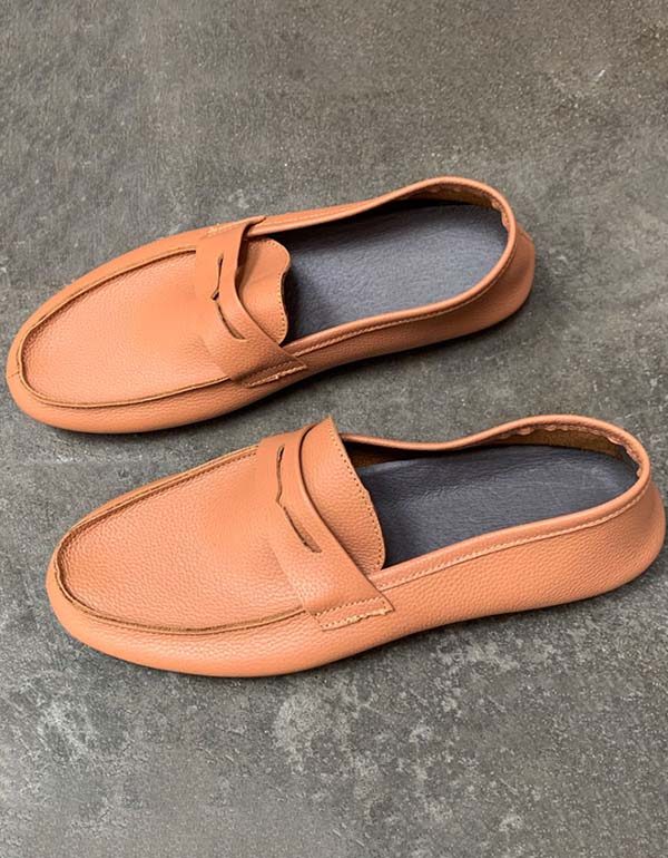 Håndlagde Retro Soft Leather Loafers For Menn