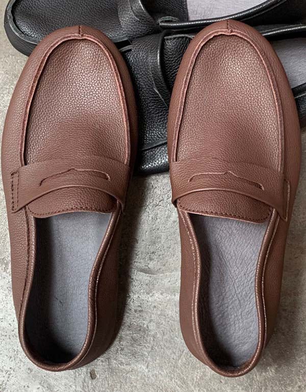 Håndlagde Retro Soft Leather Loafers For Menn