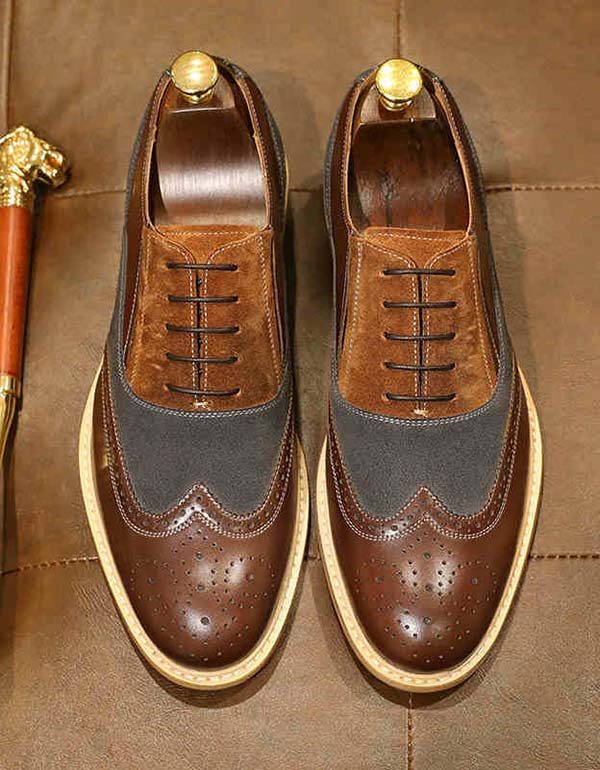 Håndlaget British Bullock Semsket Oxfords For Menn