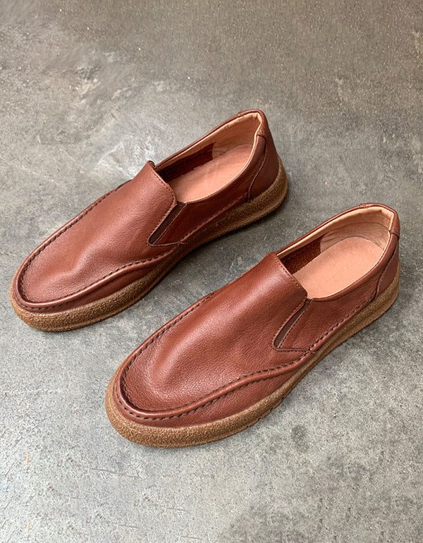 Retro Leather Komfortable Loafers For Menn