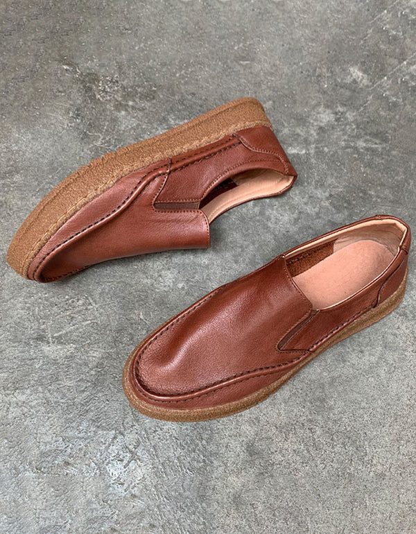 Retro Leather Komfortable Loafers For Menn