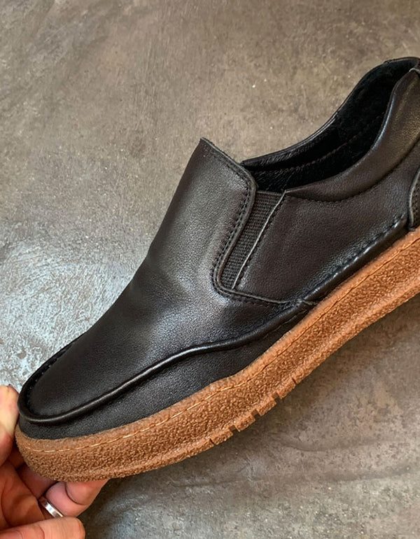 Retro Leather Komfortable Loafers For Menn