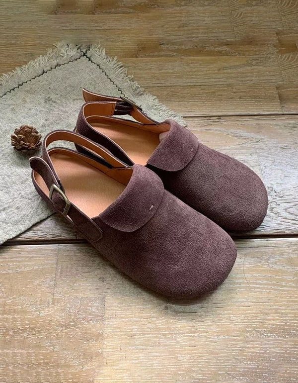 Comfy Retro Slingback Flat Sko For Kvinner