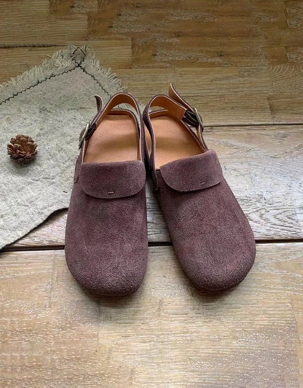 Comfy Retro Slingback Flat Sko For Kvinner