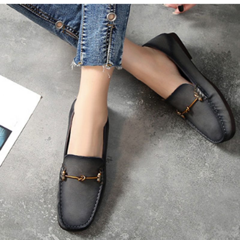 Enkle Uformelle Komfortable Flat Loafers