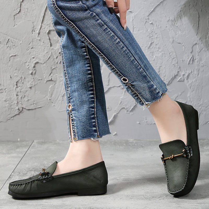 Enkle Uformelle Komfortable Flat Loafers