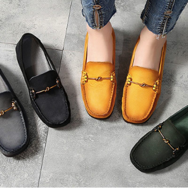 Enkle Uformelle Komfortable Flat Loafers