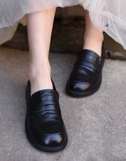 Håndlagde Vintage Komfortable Slip-on Loafers