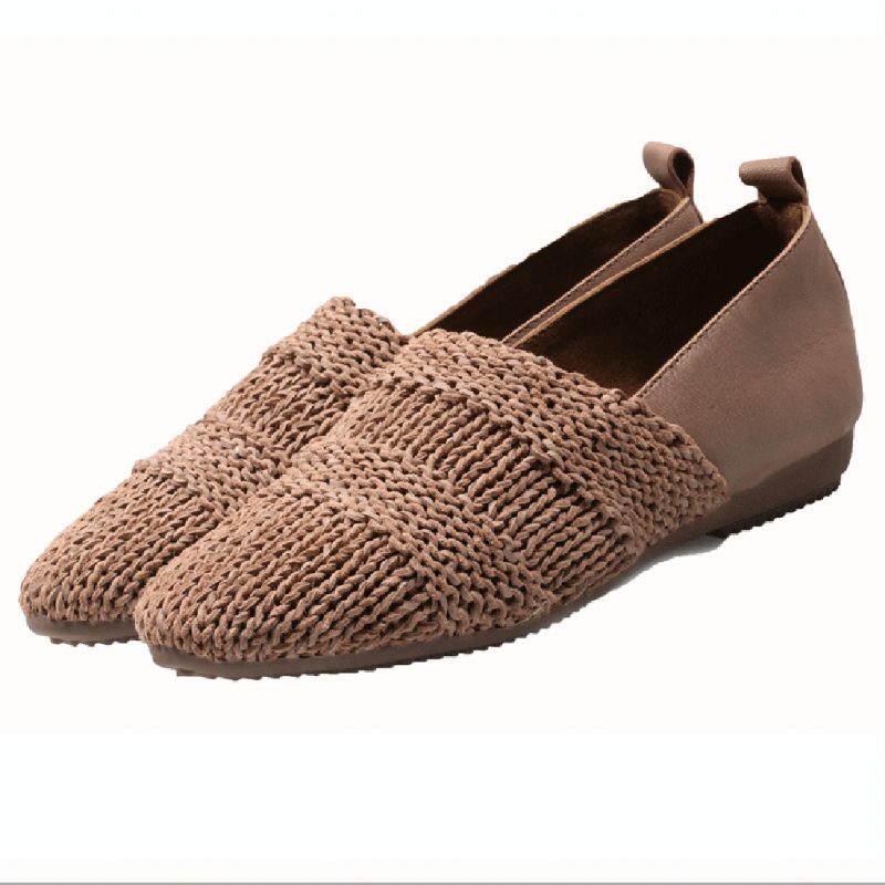 Leather Casual Flat Myk Bunn Mote Damesko | Gave Sko