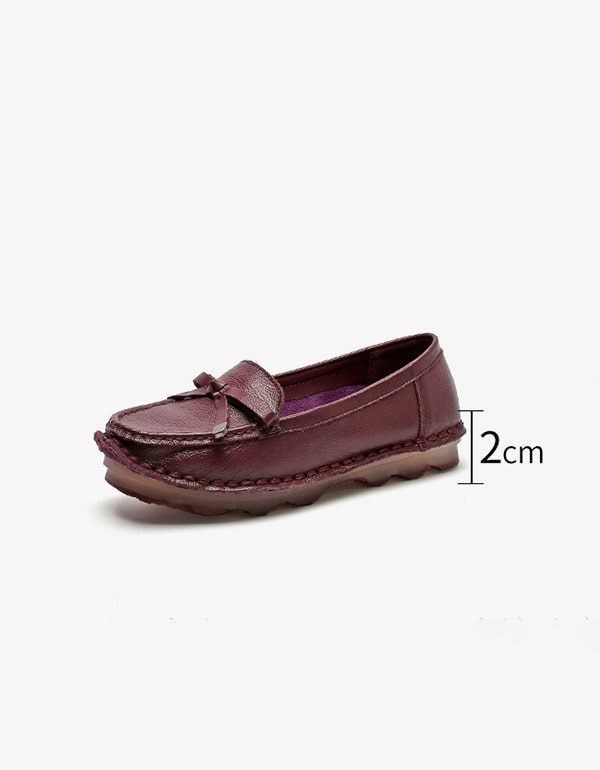 Retro Flat Myk Leather Komfortable Loafers