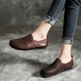 Retro Leather Komfortable Flat Sko | Gave Sko