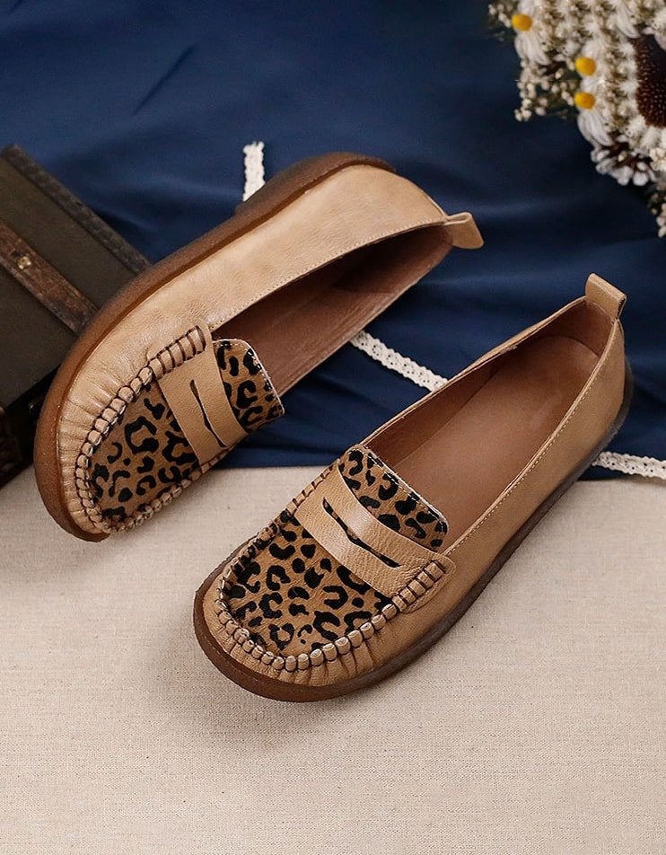 Retro Leopard Flat Komfortable Loafers