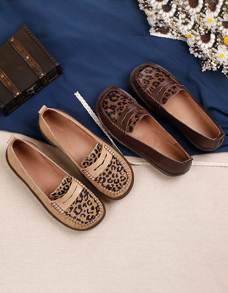 Retro Leopard Flat Komfortable Loafers