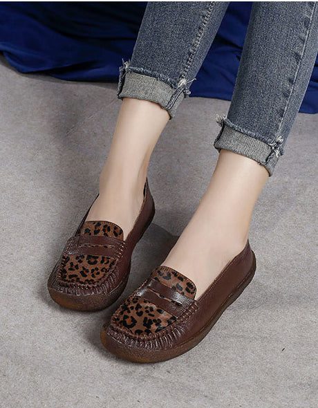 Retro Leopard Flat Komfortable Loafers