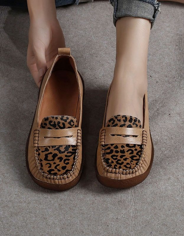 Retro Leopard Flat Komfortable Loafers