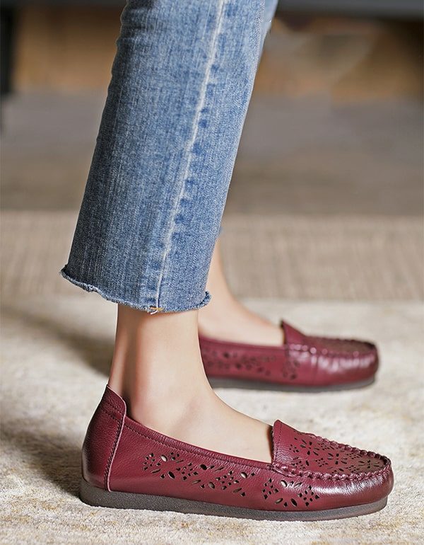 Retro Skinn Slip-on Comfy Loafers