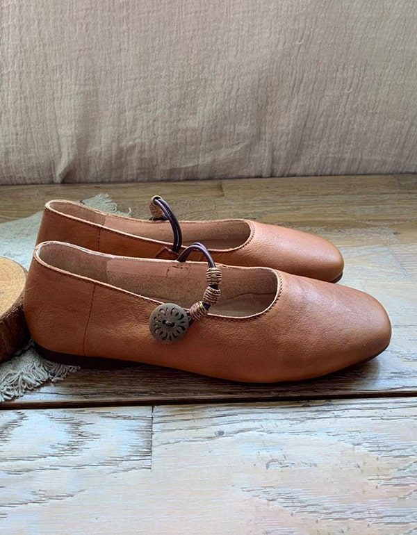 Slip-on Håndlagde Retro Flate Sko For Kvinner