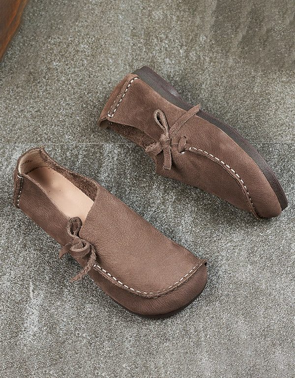 Myk Fjærskinn Loafers For Kvinner