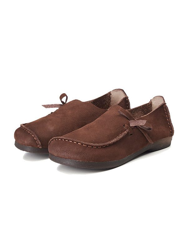 Myk Fjærskinn Loafers For Kvinner