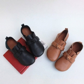 Spring Leather Bowknot Cute Flate Sko 35-41