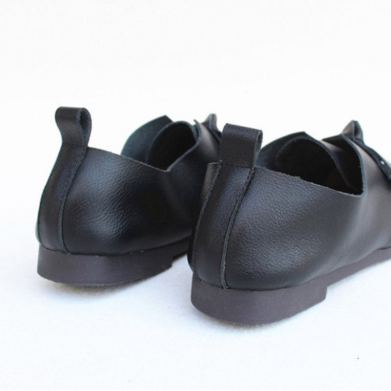 Spring Leather Bowknot Cute Flate Sko 35-41