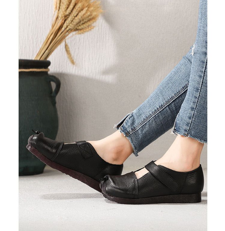 Spring Retro Leather Split Toe Komfortable Sko