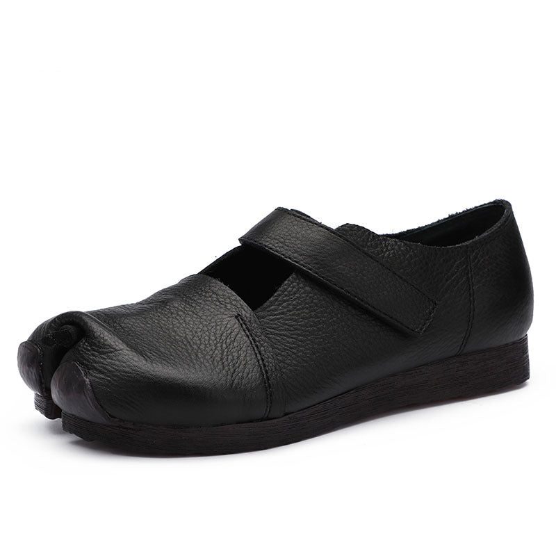 Spring Retro Leather Split Toe Komfortable Sko