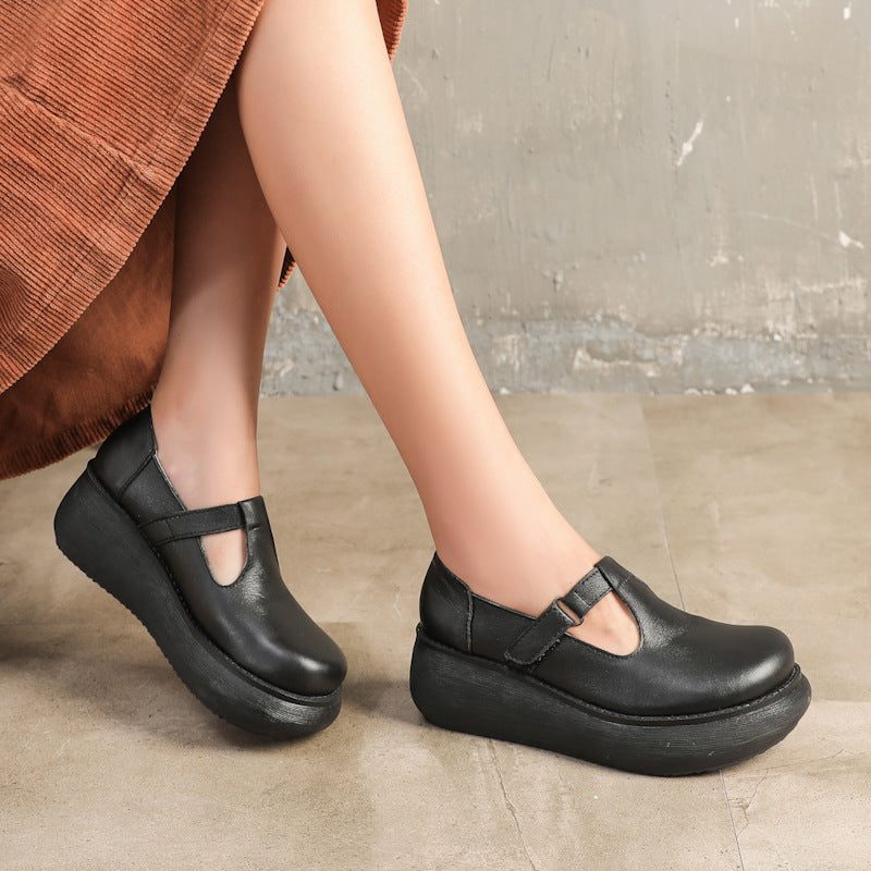 Spring Retro Wedge Waterproof Shoes | Gave Sko