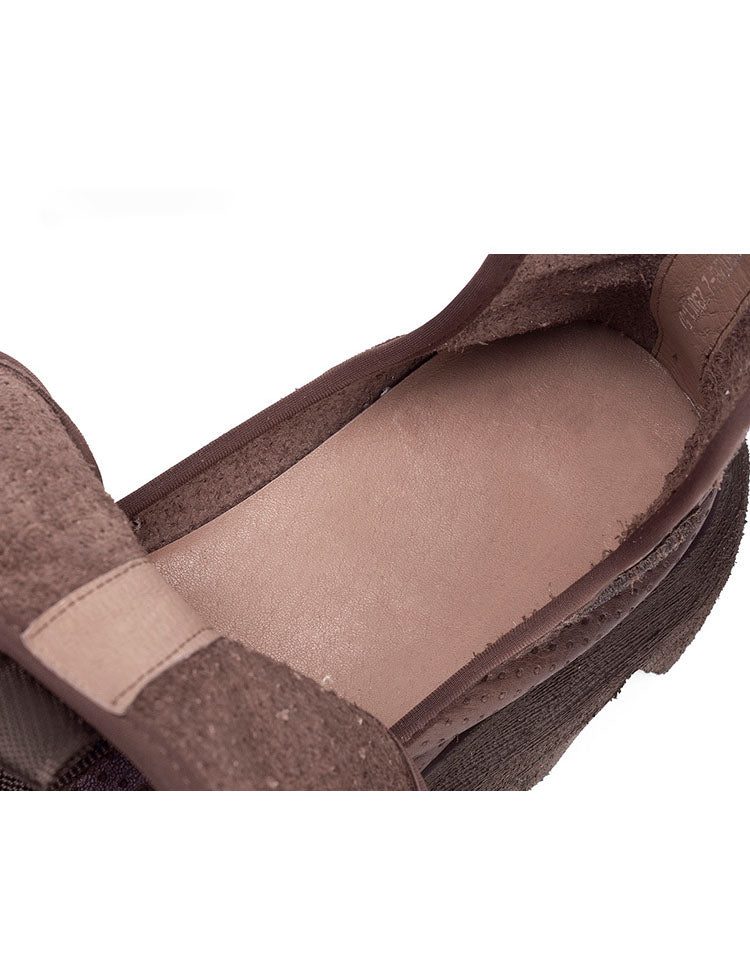 Borrelås Foran Hule Retro Platform Cut-out Sandaler