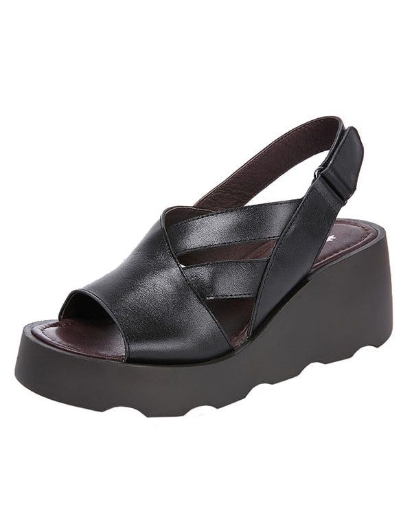 Damemote Fish Toe Wedge Sandaler Slingback